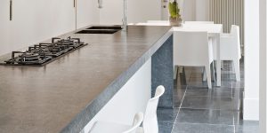 blue stone kitchen