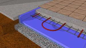 Hydronic heating insulation